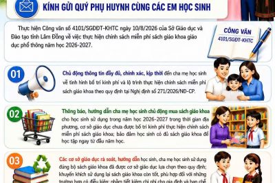 📚 THÔNG BÁO SÁCH GIÁO KHOA NĂM HỌC 2026–2027