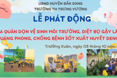 Tổ chức đồng loạt phát động, ra quân dọn vệ sinh môi trường, diệt bọ gậy, loăng quăng phòng, chống dịch Sốt xuất huyết Dengue tại đơn vị sáng ngày 03/10/2024.